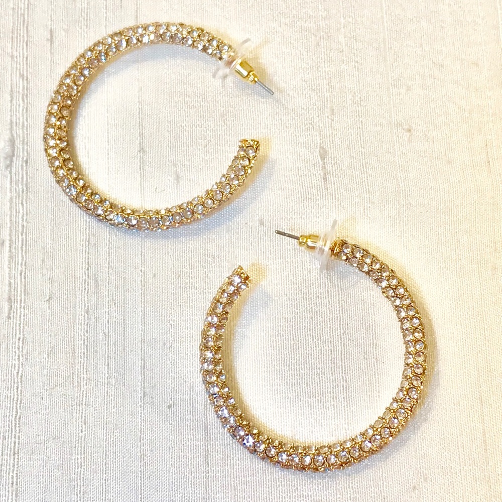 💫Zara Sparkling Rhinestone Hoops💫 - Picture 9 of 10